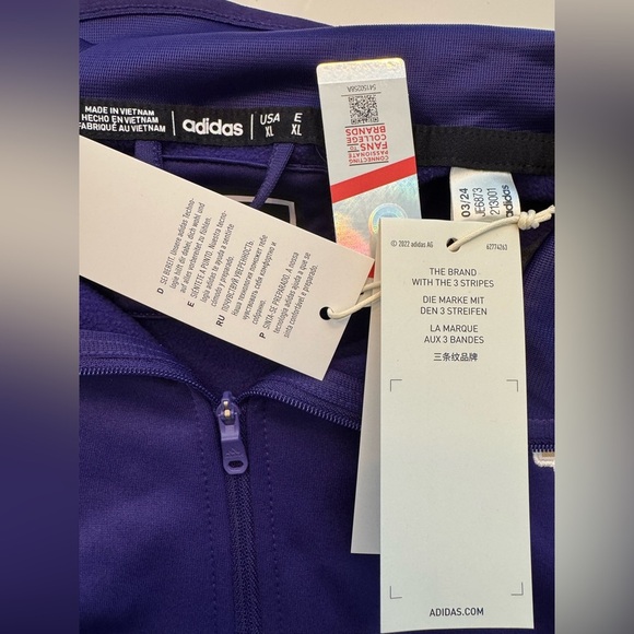 Adidas University of Washington Huskies 1/4 Zip Long Sleeve - Picture 3 of 4